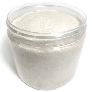 body scrub with silver shimmer 500 grams