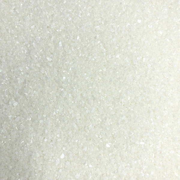 white shimmering bath salt